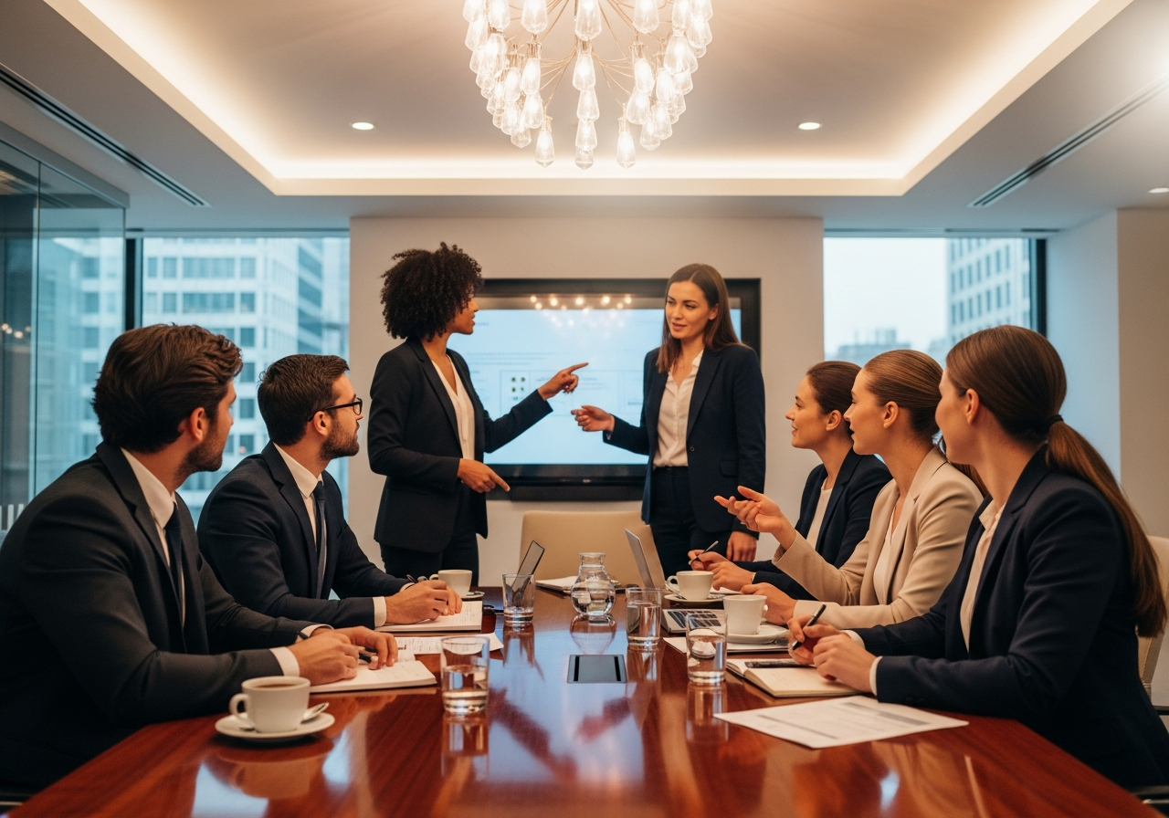 iWerk professional recruitment team meeting